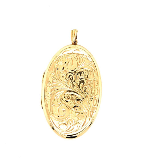 Pre Owned 9ct Large Oval Locket ZR713